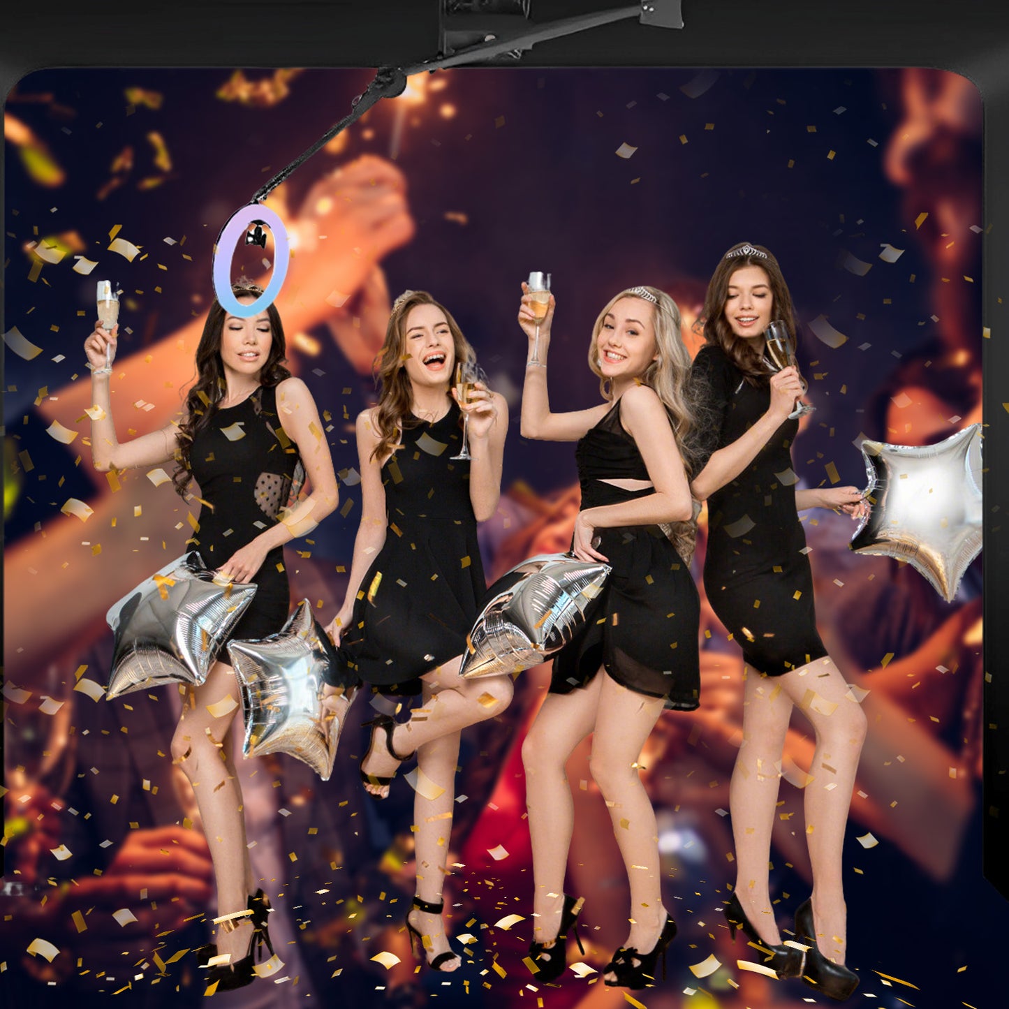 Wholesale Sky 360 Overhead Photo Booth with LED Tube and  Remote Control ,Free Logo,for Party Wedding Rental Event