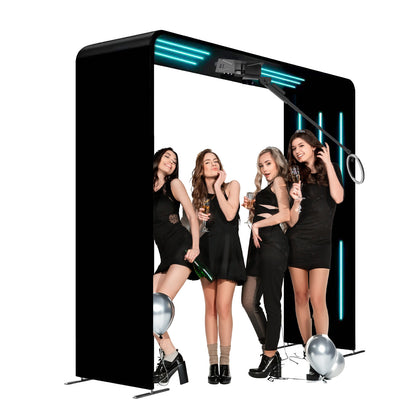 Wholesale Sky 360 Overhead Photo Booth with LED Tube and  Remote Control ,Free Logo,for Party Wedding Rental Event