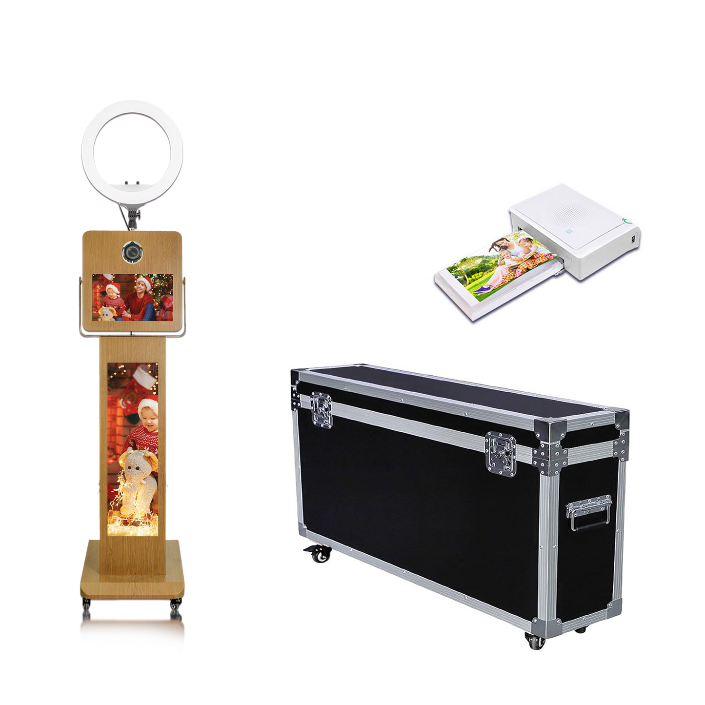 Portable15.6inch Touch Screen DSLR Mirror Photo Booth Selfie Machine with 29inch LCD Display Photo Booth Machine for Birthday Party Events