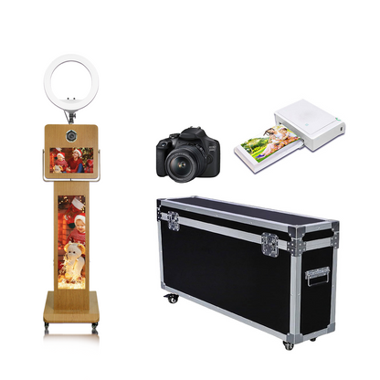 Portable15.6inch Touch Screen DSLR Mirror Photo Booth Selfie Machine with 29inch LCD Display Photo Booth Machine for Birthday Party Events