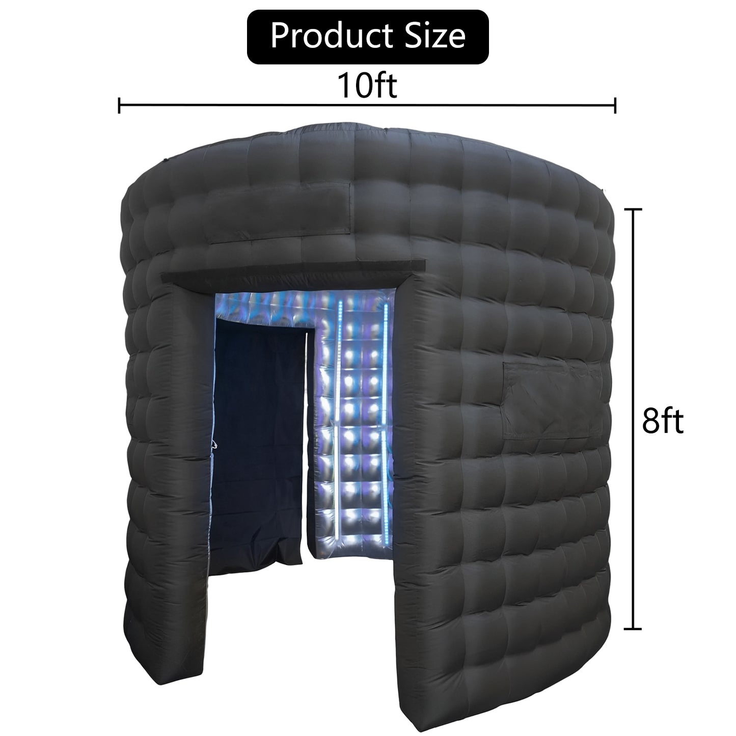 Inflatable Background Wall Suitable for 360 Photo Booth Machine with Silver Reflective Background 158inch Customize Logo Suitable for 360 Photo Booth Machines/Show Parties/Wedding Photography