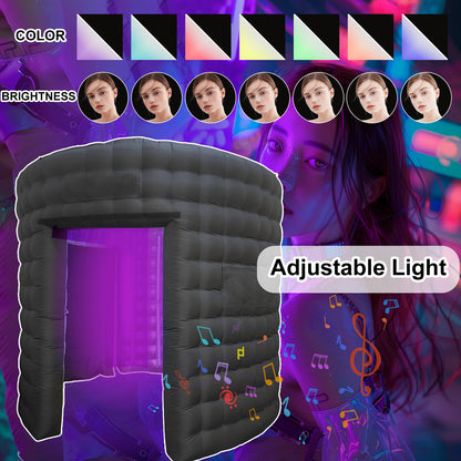 Inflatable Background Wall Suitable for 360 Photo Booth Machine with Silver Reflective Background 158inch Customize Logo Suitable for 360 Photo Booth Machines/Show Parties/Wedding Photography