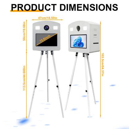 15.6 Inch Touch Screen Portable Magic Mirror Photo Booth Machine Selfie Photobooth Machine for Parties Wedding Party Events