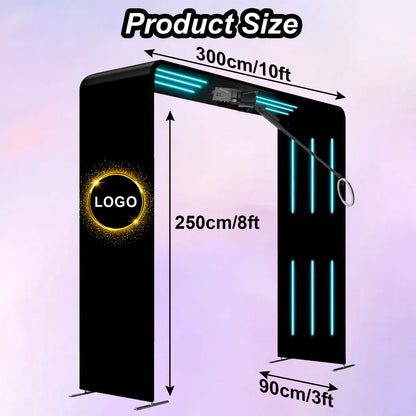 Wholesale Sky 360 Overhead Photo Booth with LED Tube and  Remote Control ,Free Logo,for Party Wedding Rental Event